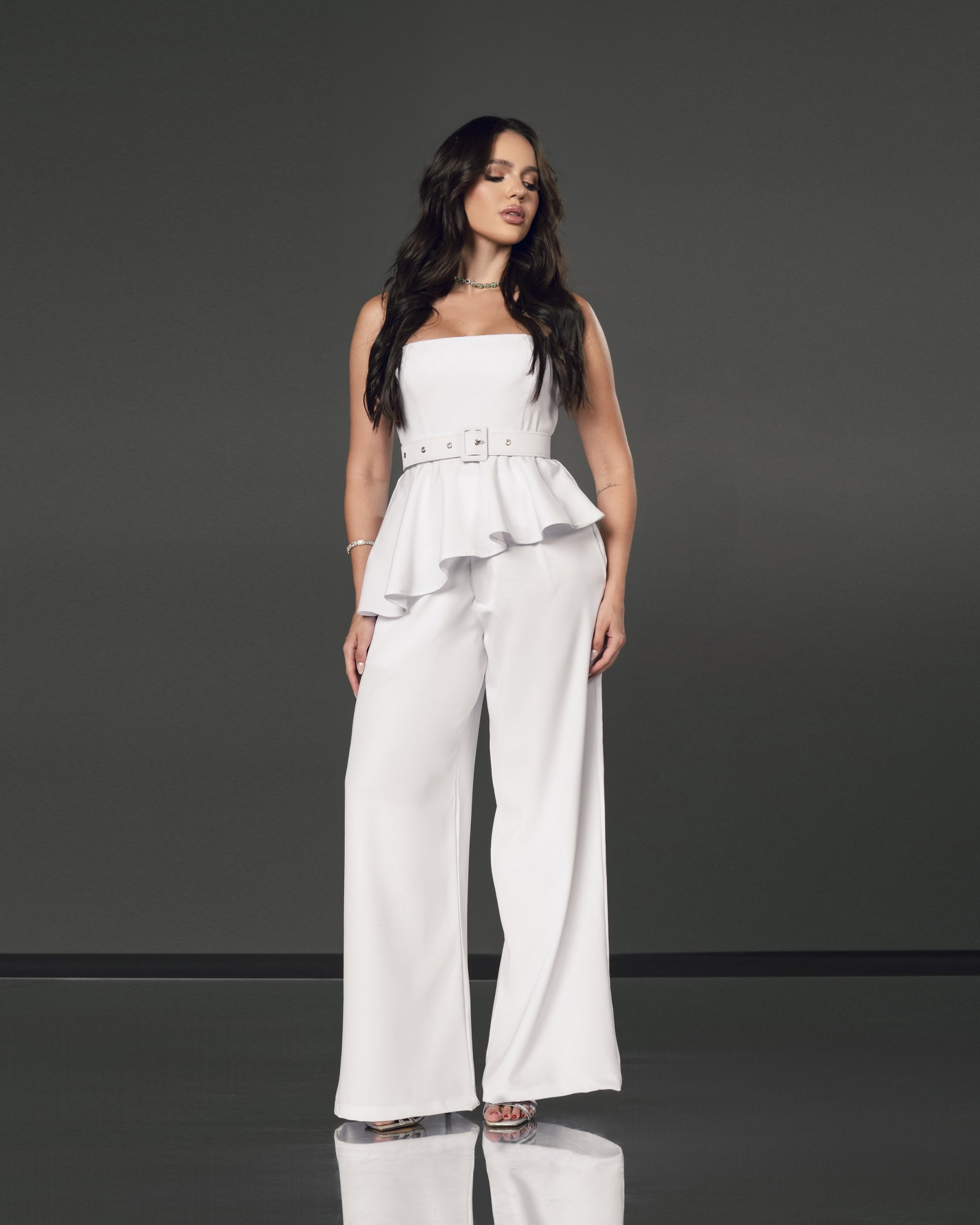 CALÇA CLÁSSICA COM LAPELAS TWO WAY