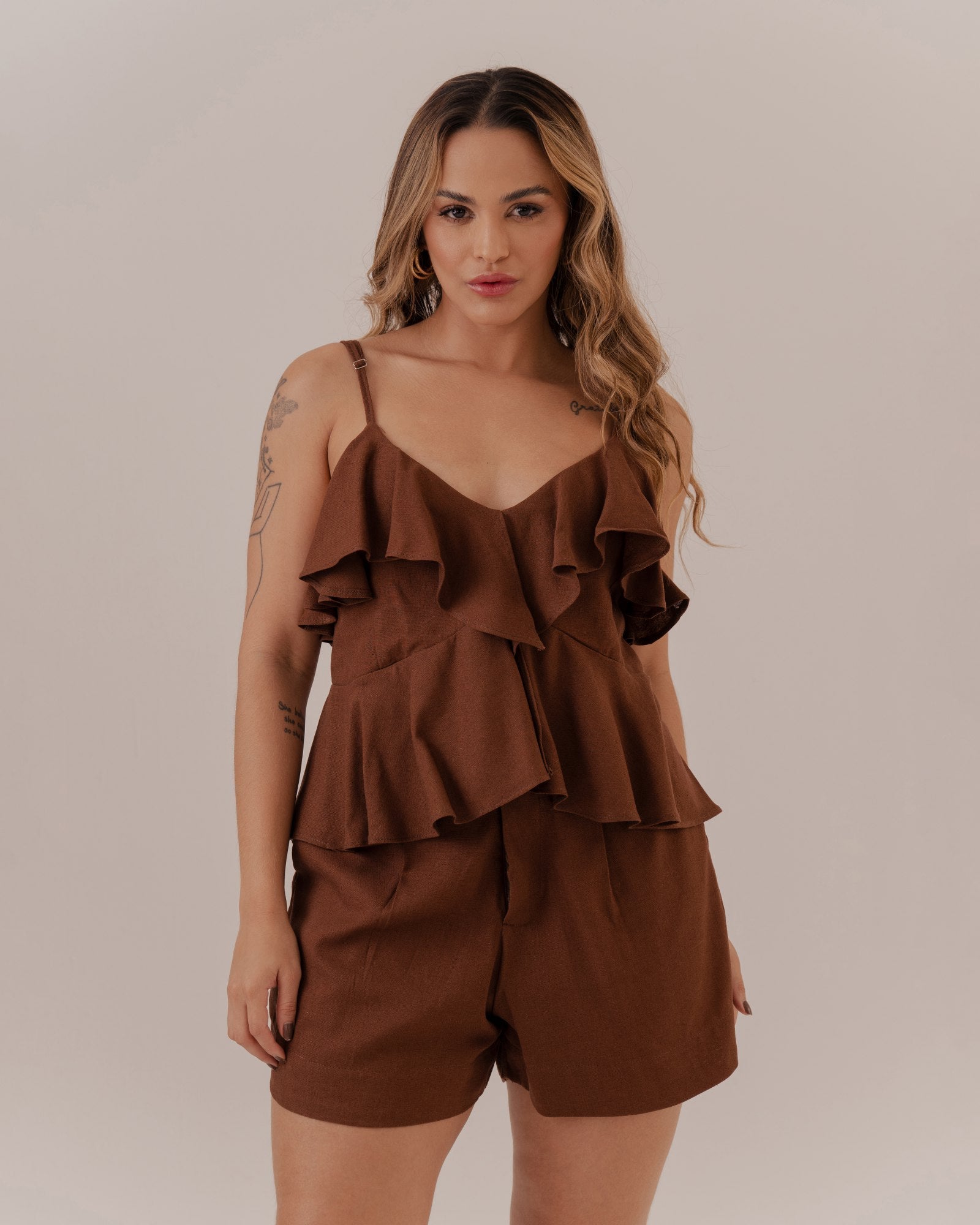 SHORT ALFAIATARIA DE LINHO