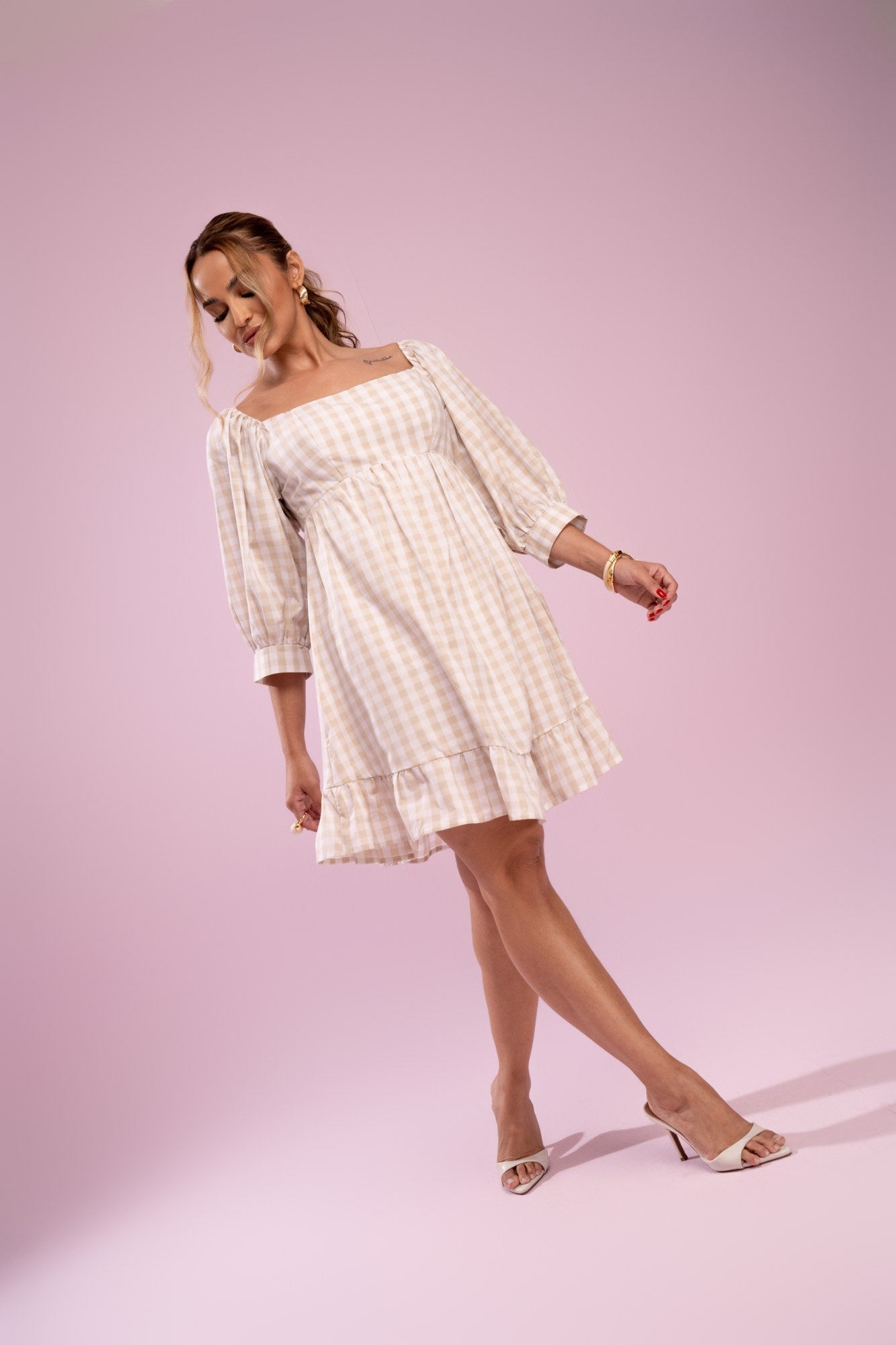 VESTIDO CURTO XADREZ