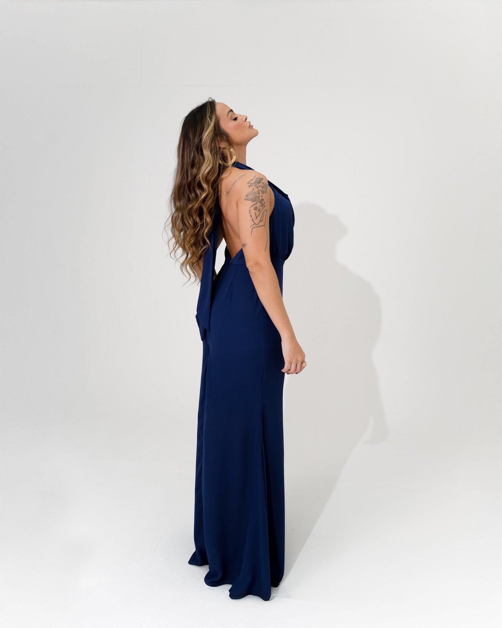 VESTIDO MIDI FRENTE ÚNICA DEGAGÊ