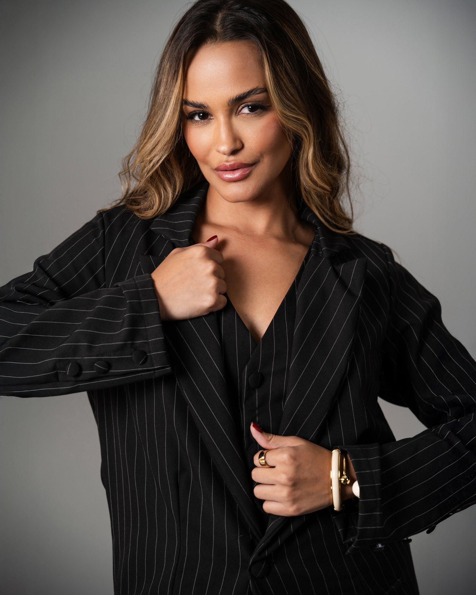 BLAZER ALFAIATARIA RISCA DE GIZ