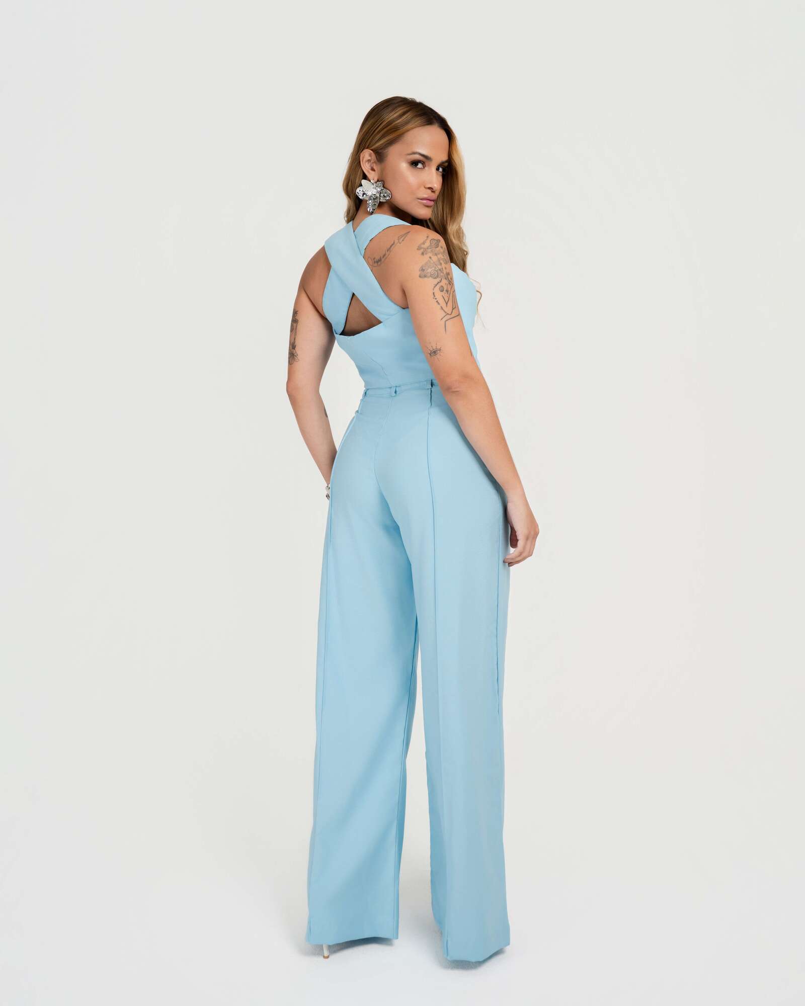 CALÇA PANTALONA COM NERVURA