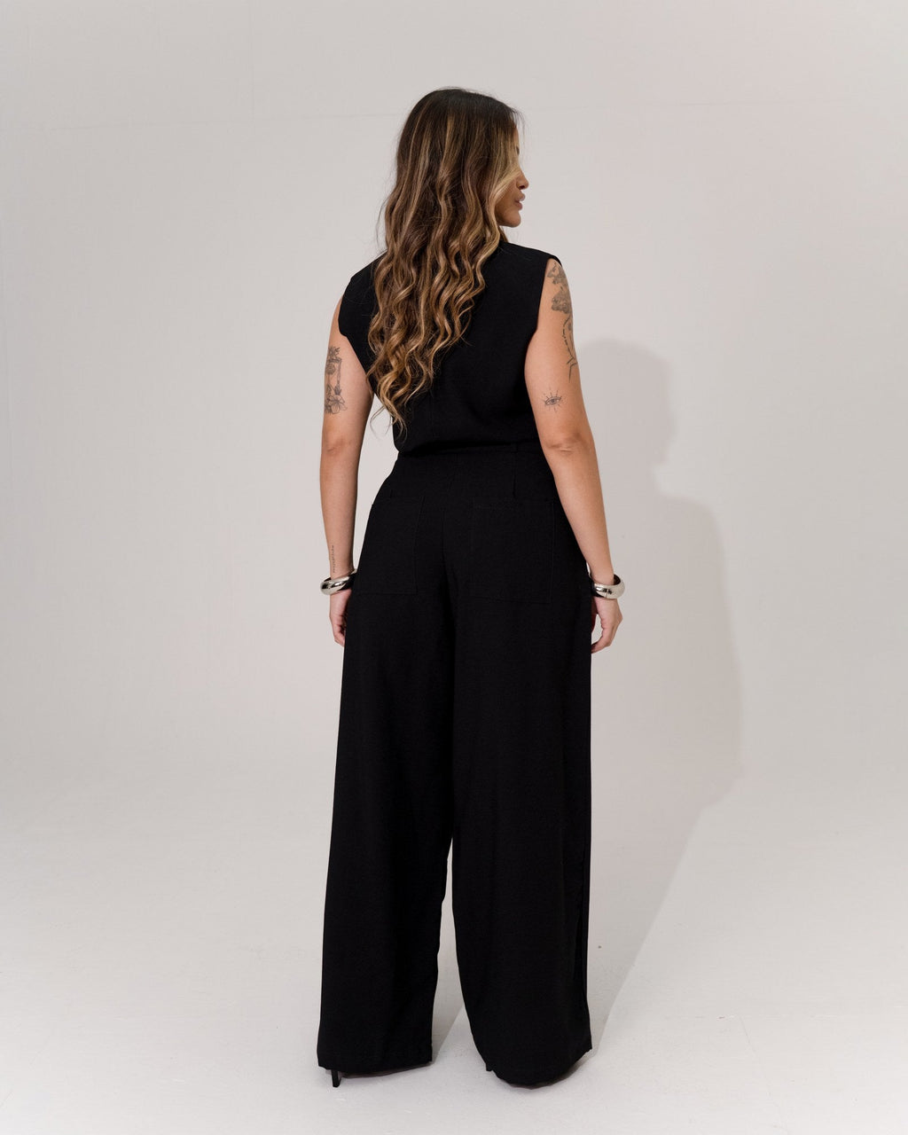 CALÇA PANTALONA MAXI PREGAS
