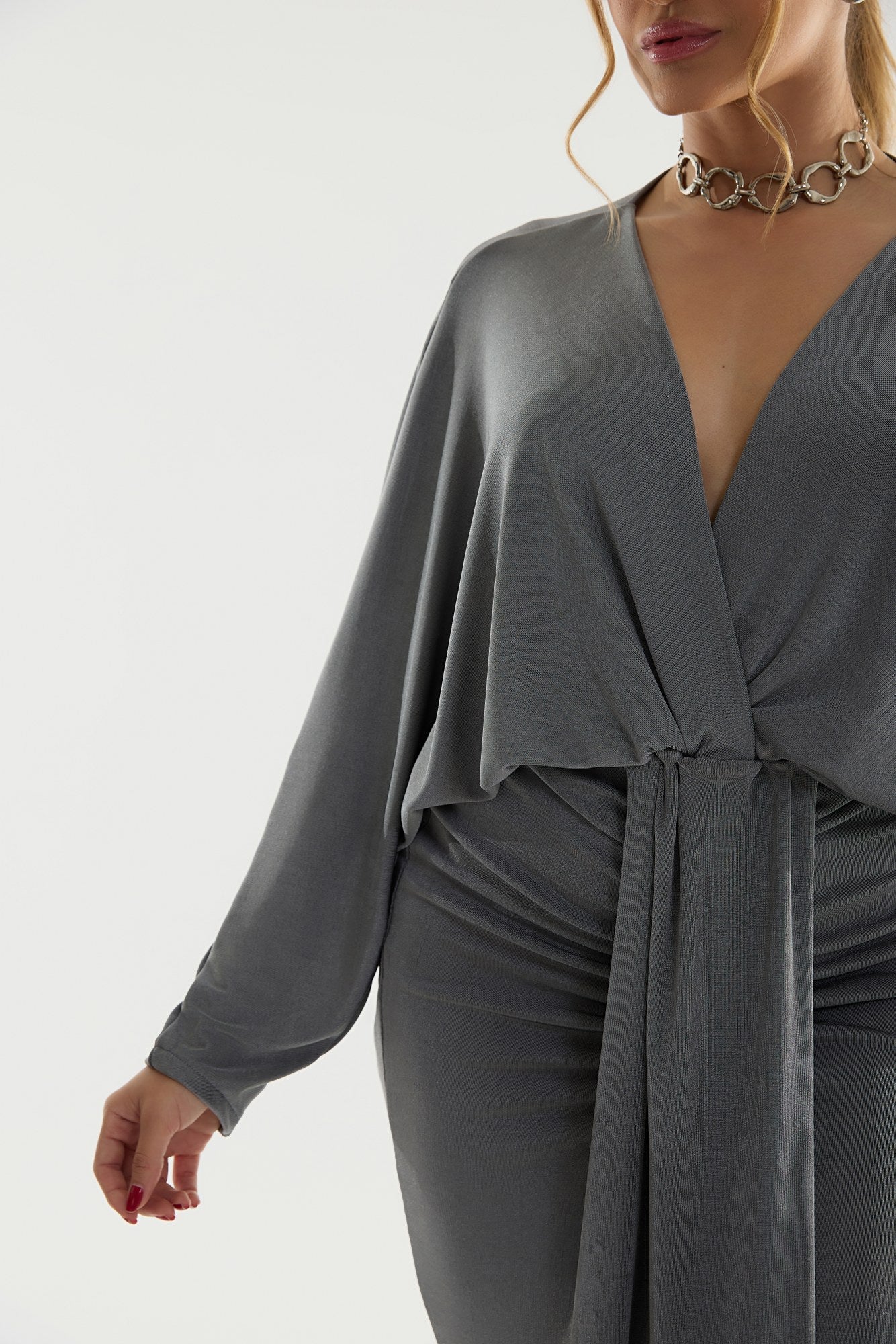 VESTIDO MIDI MANGA LONGA