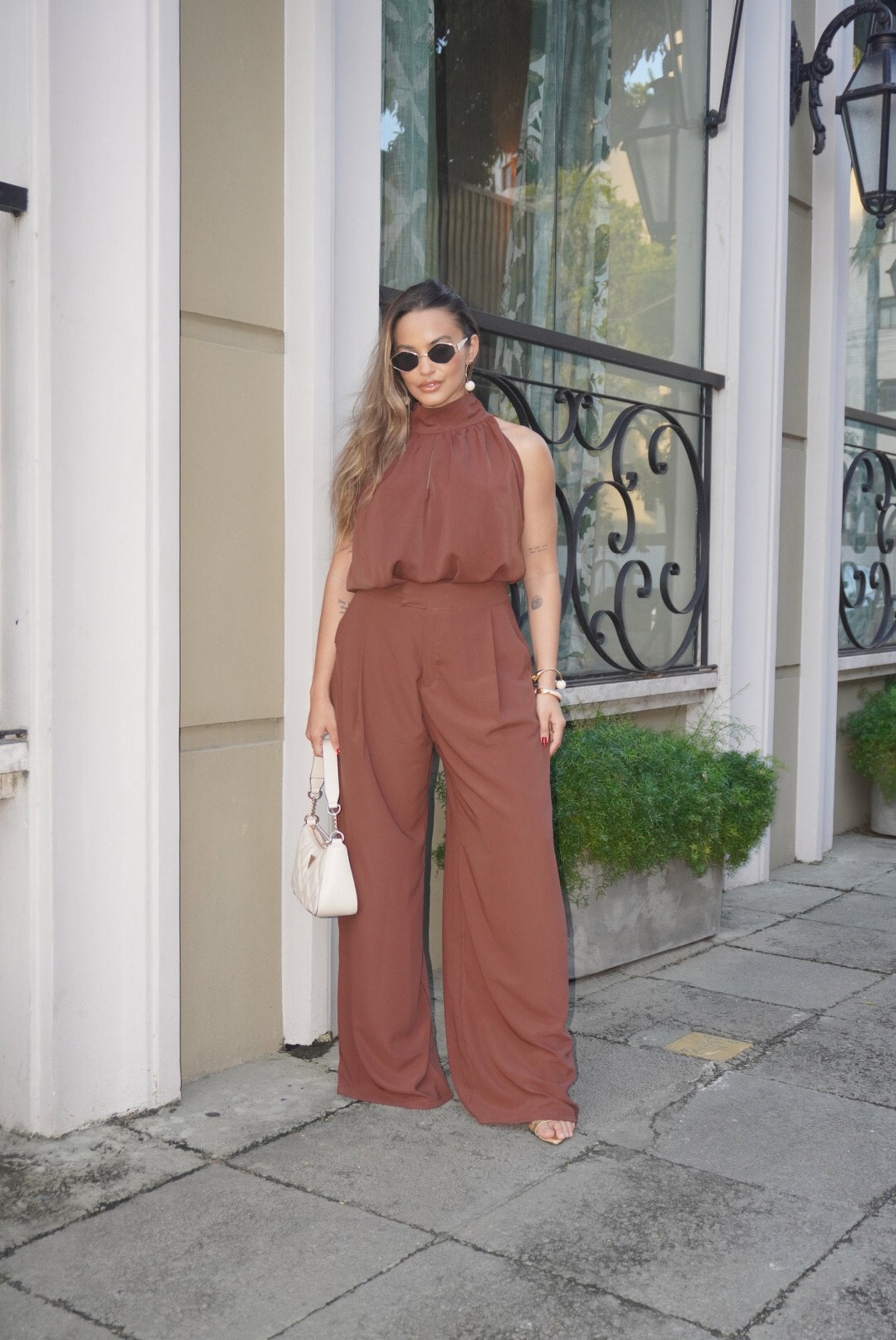 CALÇA PANTALONA ALFAIATARIA LEVE COM PREGAS