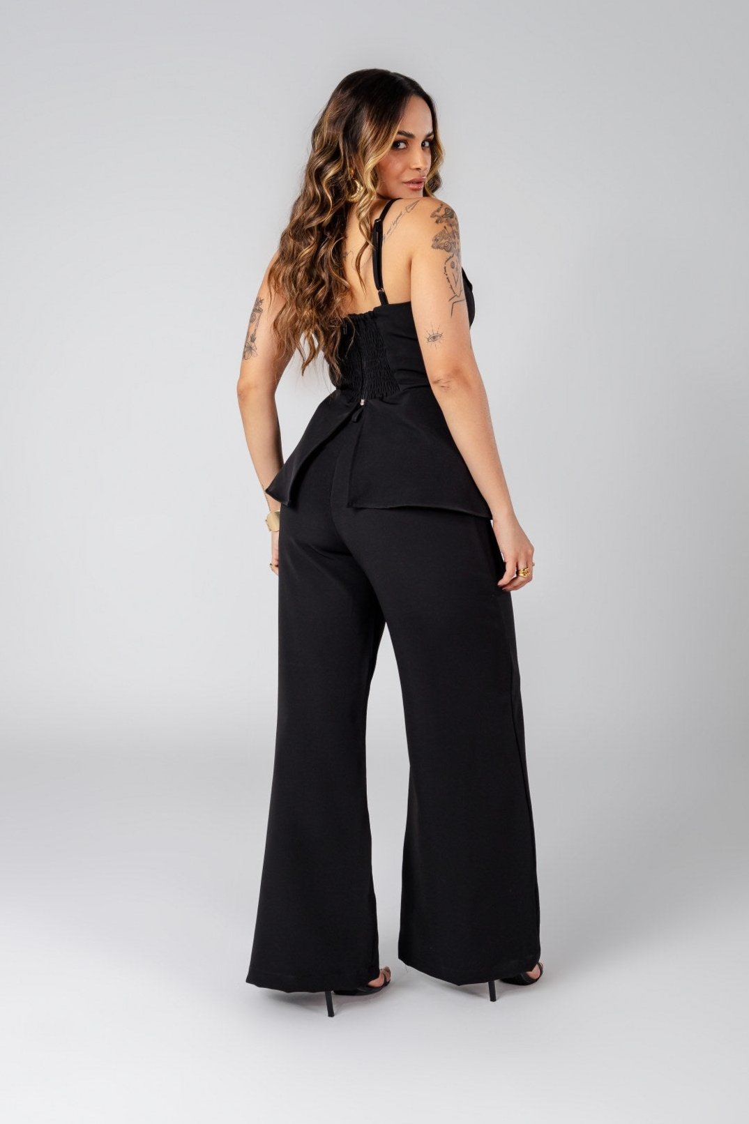 BLUSA PEPLUM BOLSOS LAPELAS