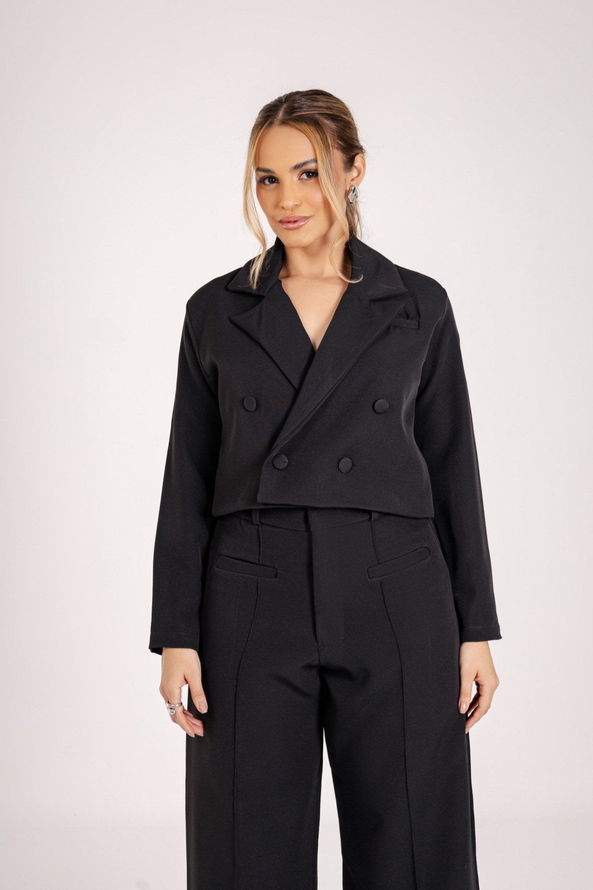 BLAZER CROPPED BOTOES COBERTO ALFAIATARIA