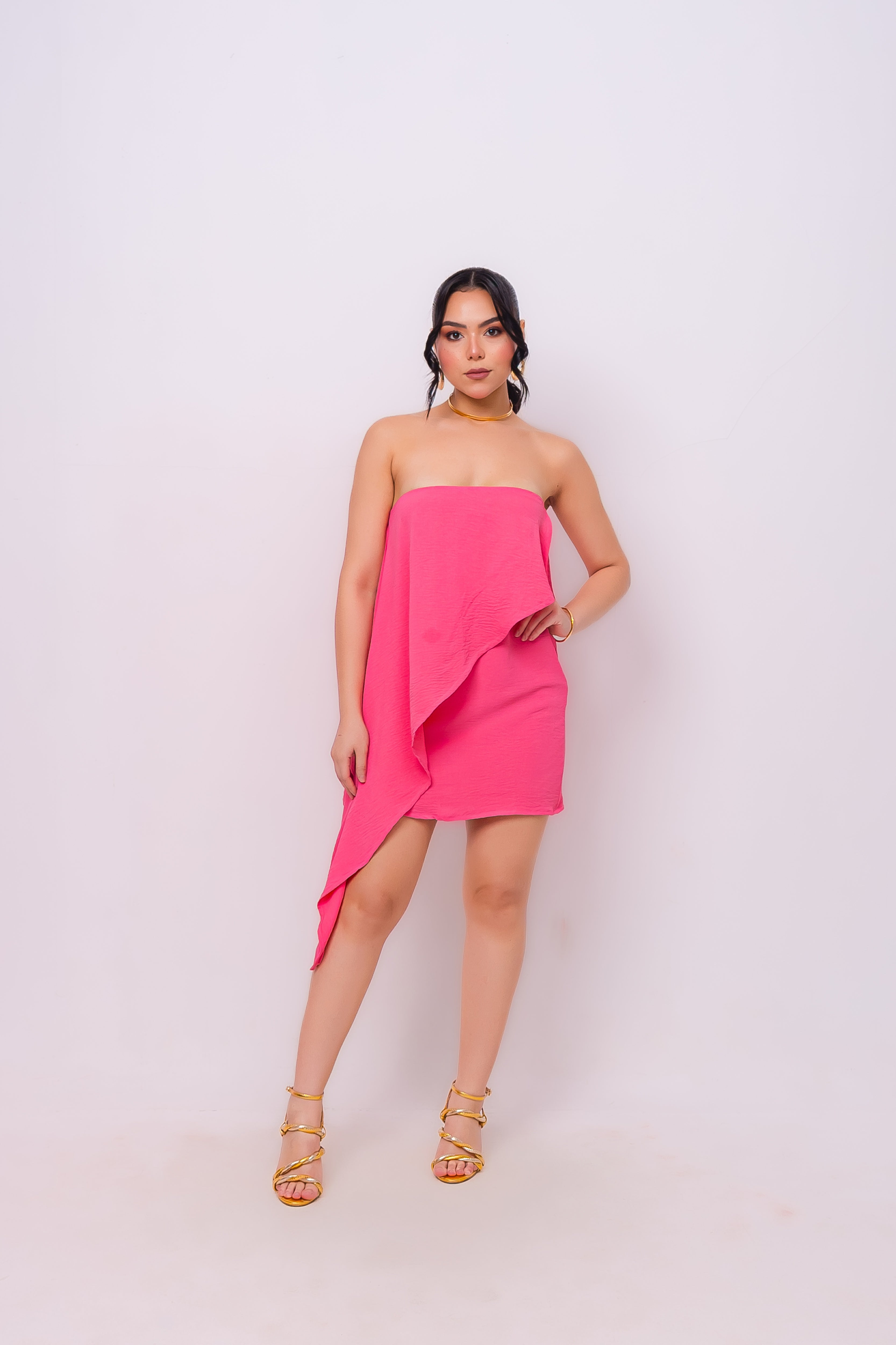 VESTIDO TOMARA QUE CAIA JABOUR ASSIMÉTRICO (FIVE)