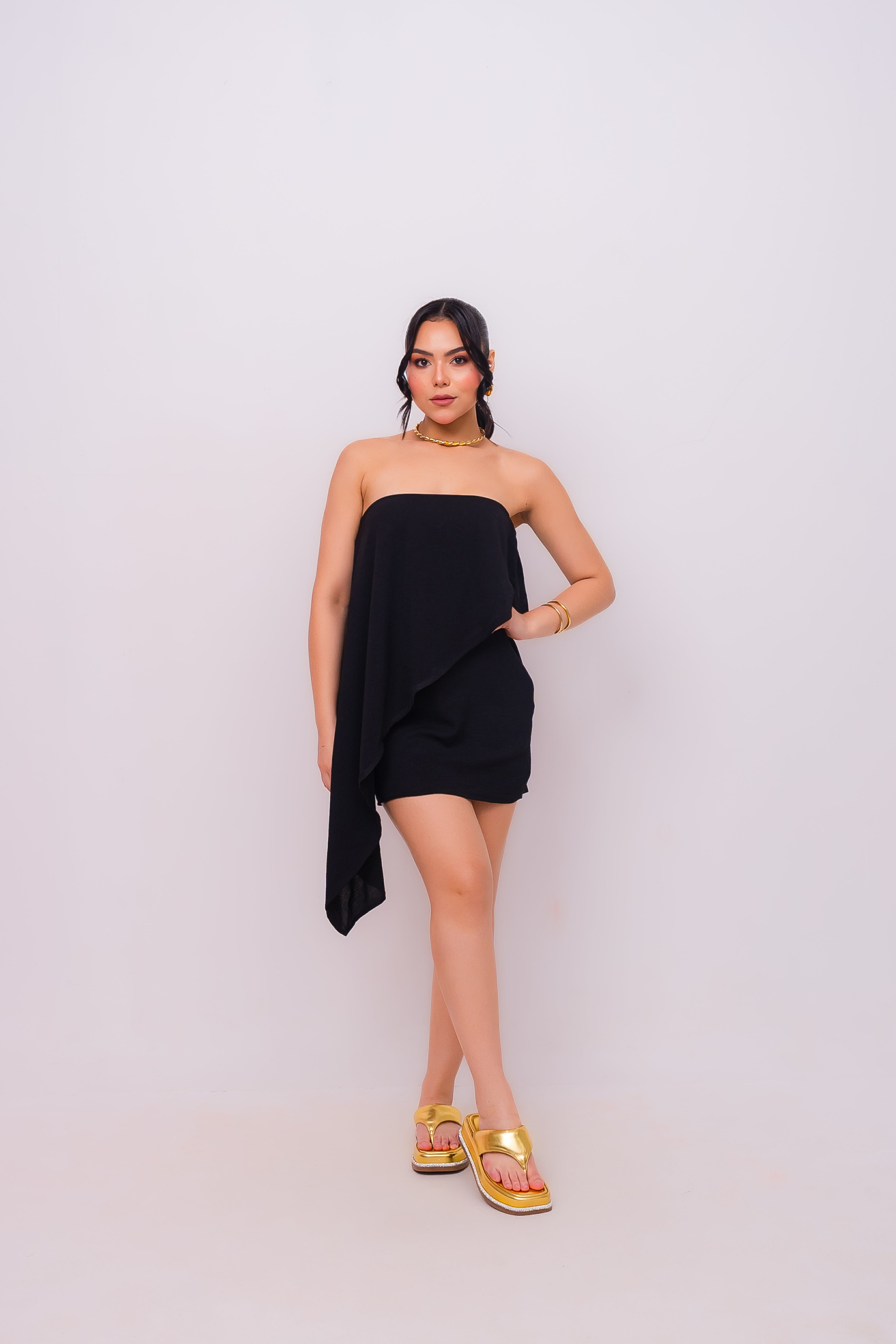 VESTIDO TOMARA QUE CAIA JABOUR ASSIMÉTRICO (FIVE)